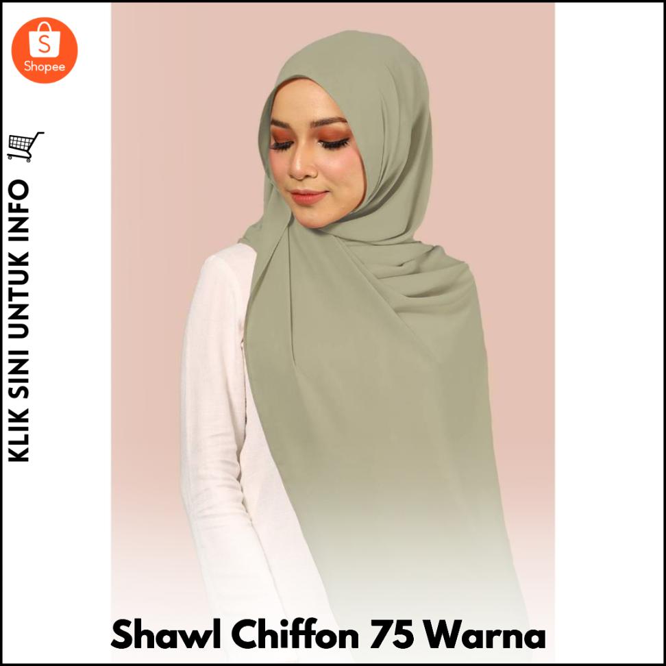 Shawl Chiffon Keknis 75 Warna