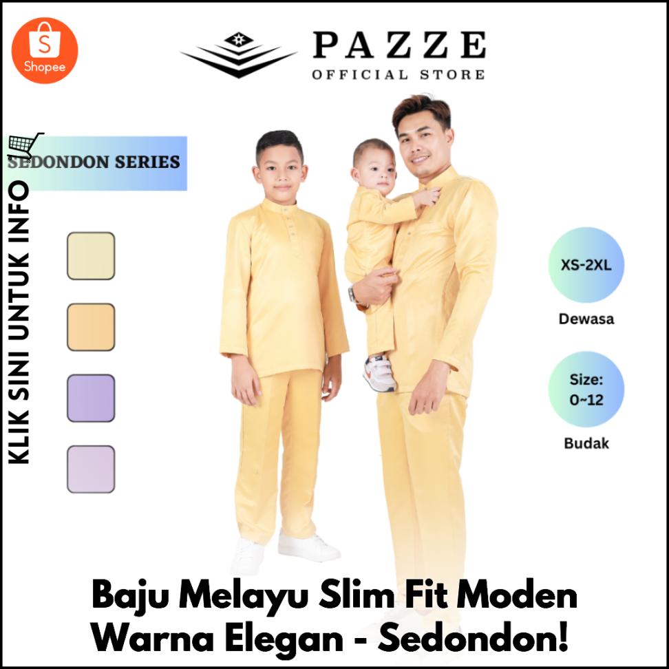 Baju Melayu Slim Fit Moden Warna Elegan - Sedondon!