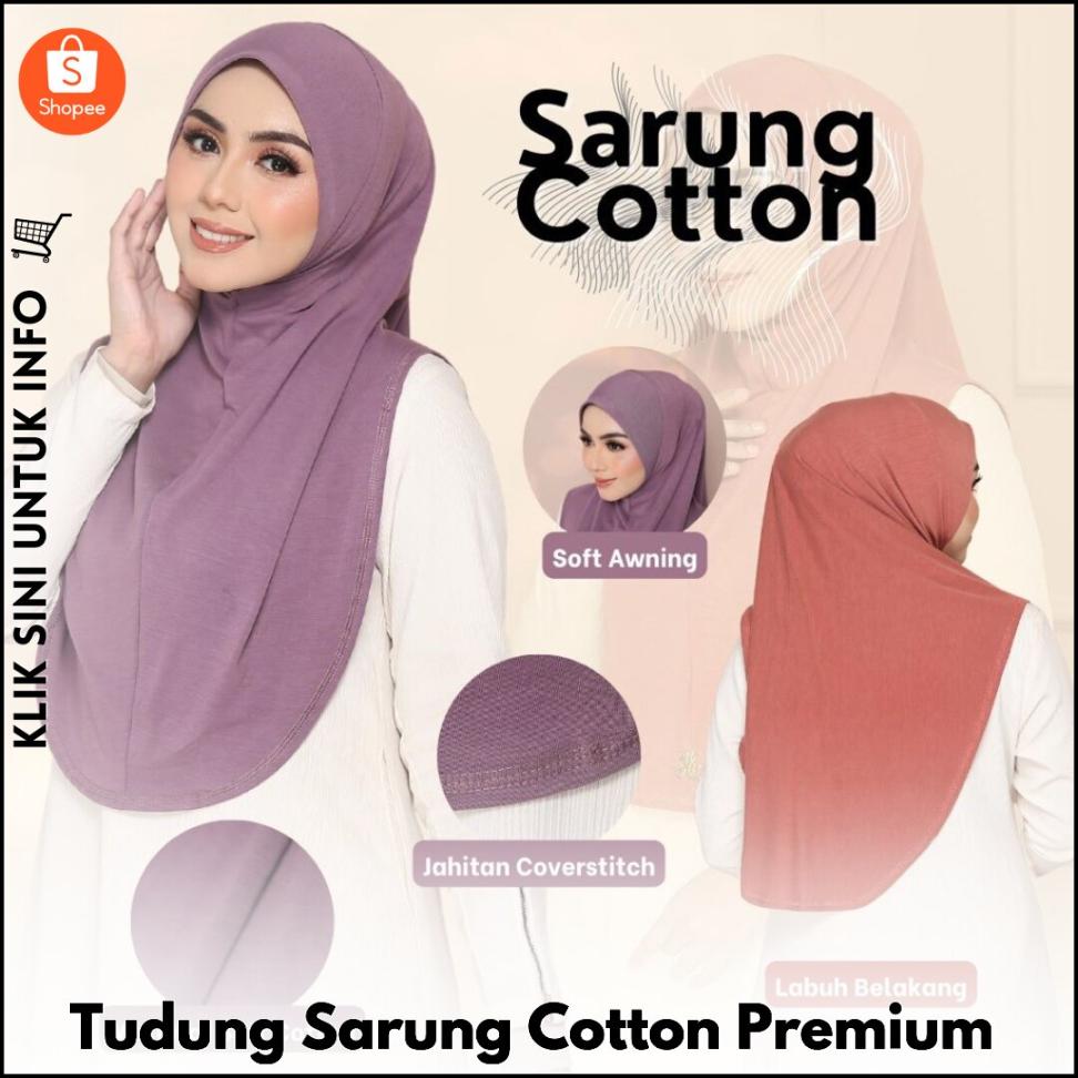 Tudung Sarung Cotton Premium