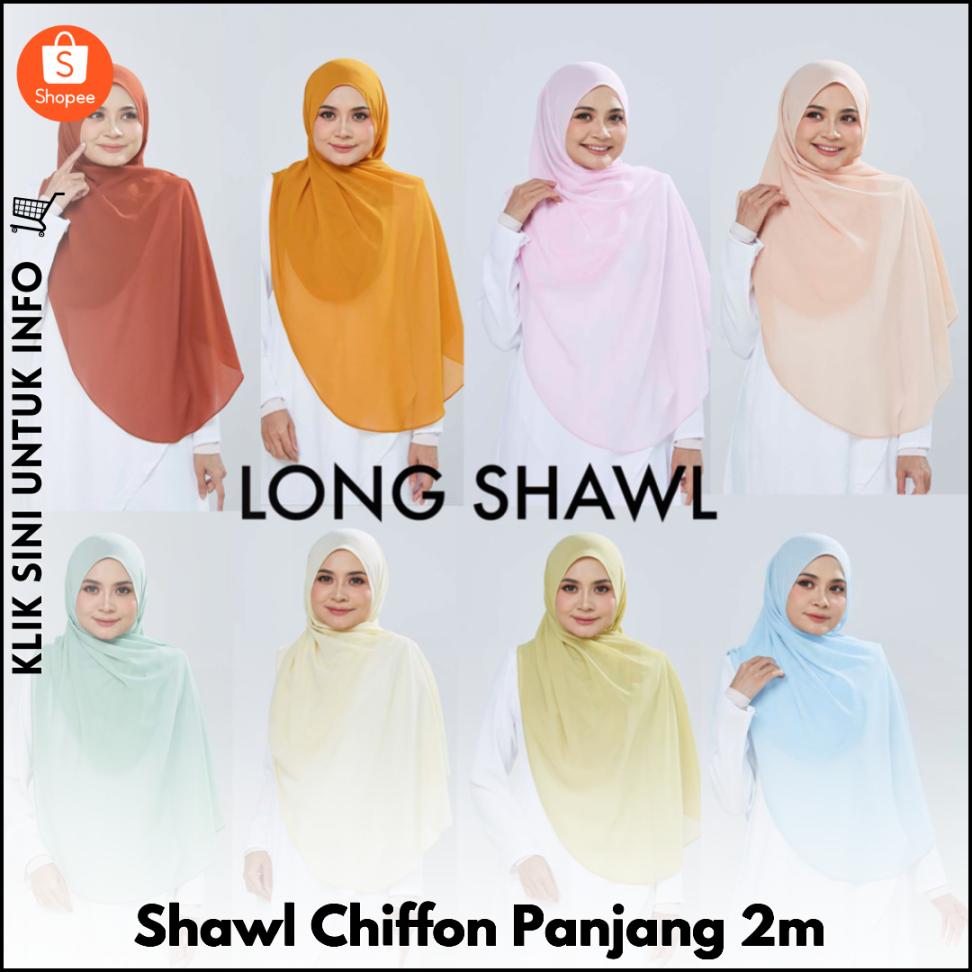 Shawl Chiffon Panjang 2m