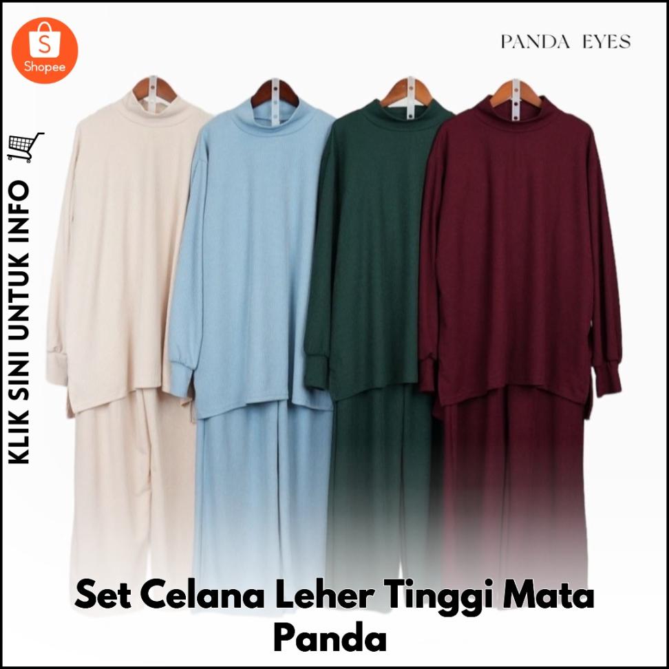 Set Celana Leher Tinggi Mata Panda