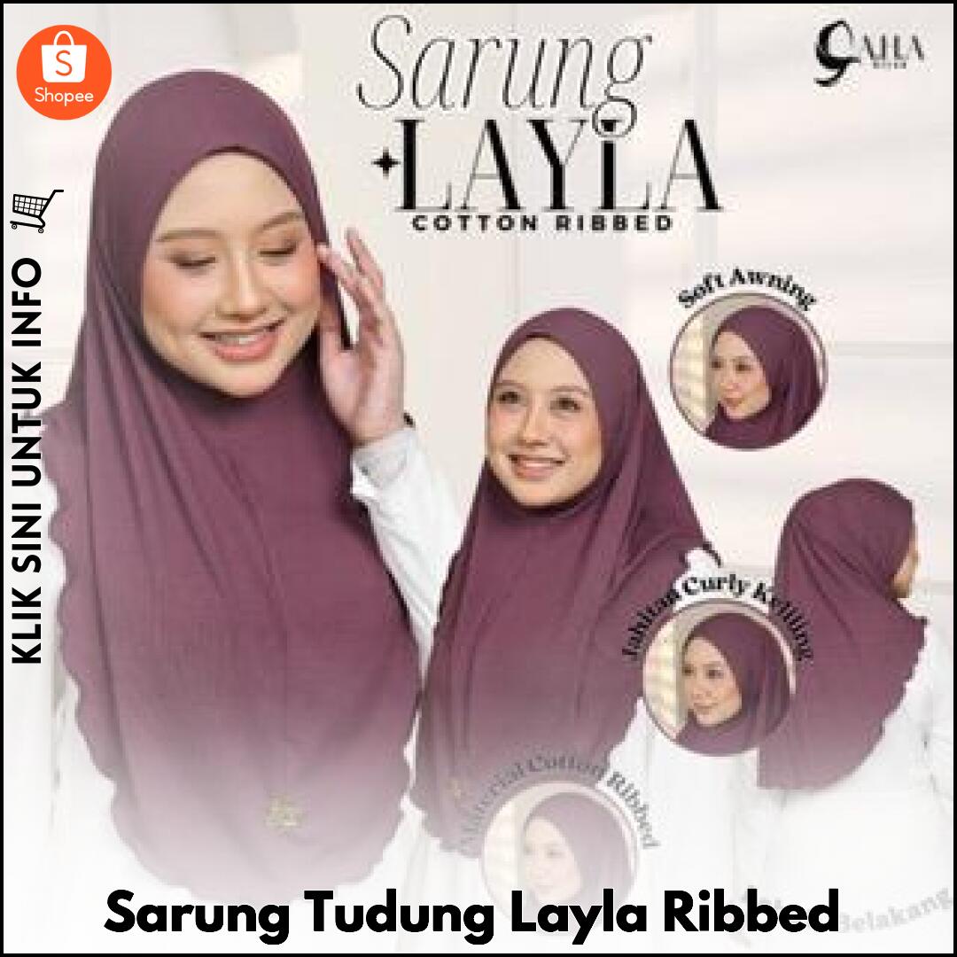 Sarung Tudung Layla Ribbed