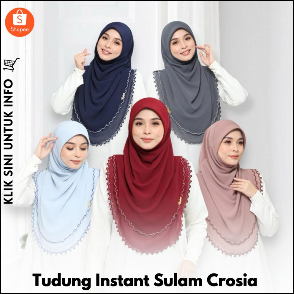 Tudung Instant Sulam Crosia