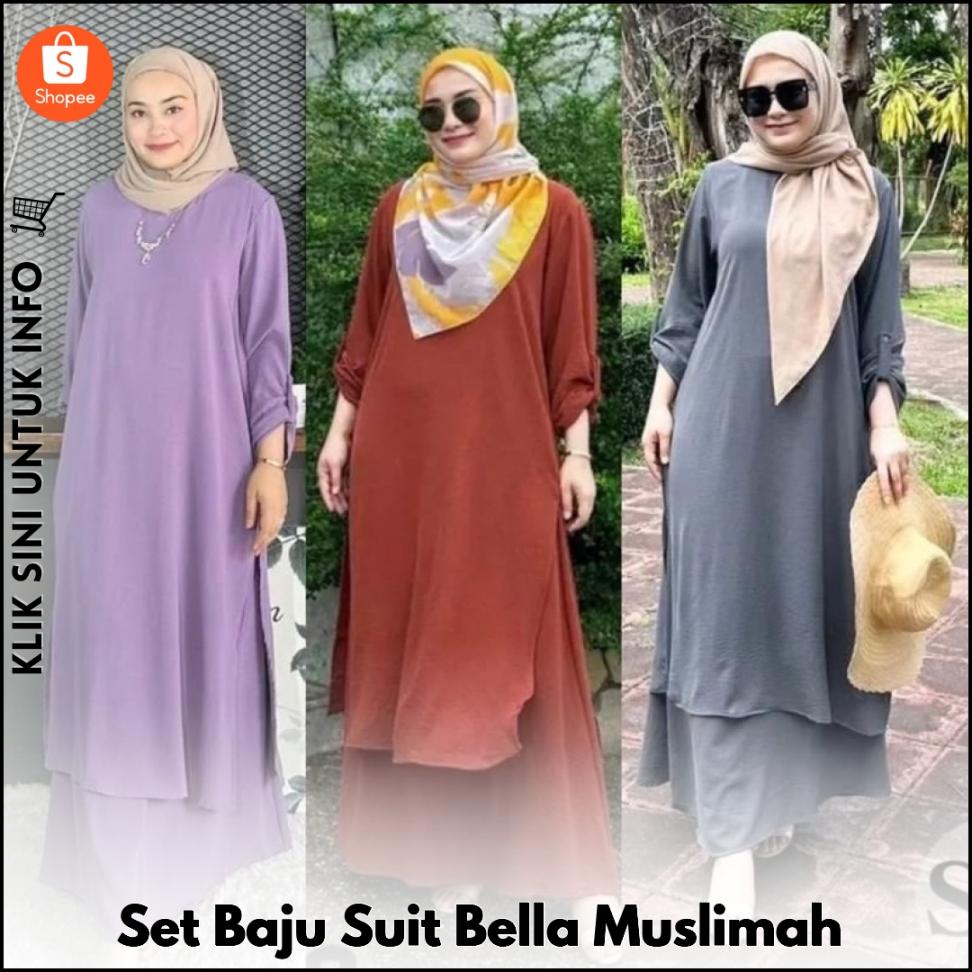 Set Baju Suit Bella Muslimah