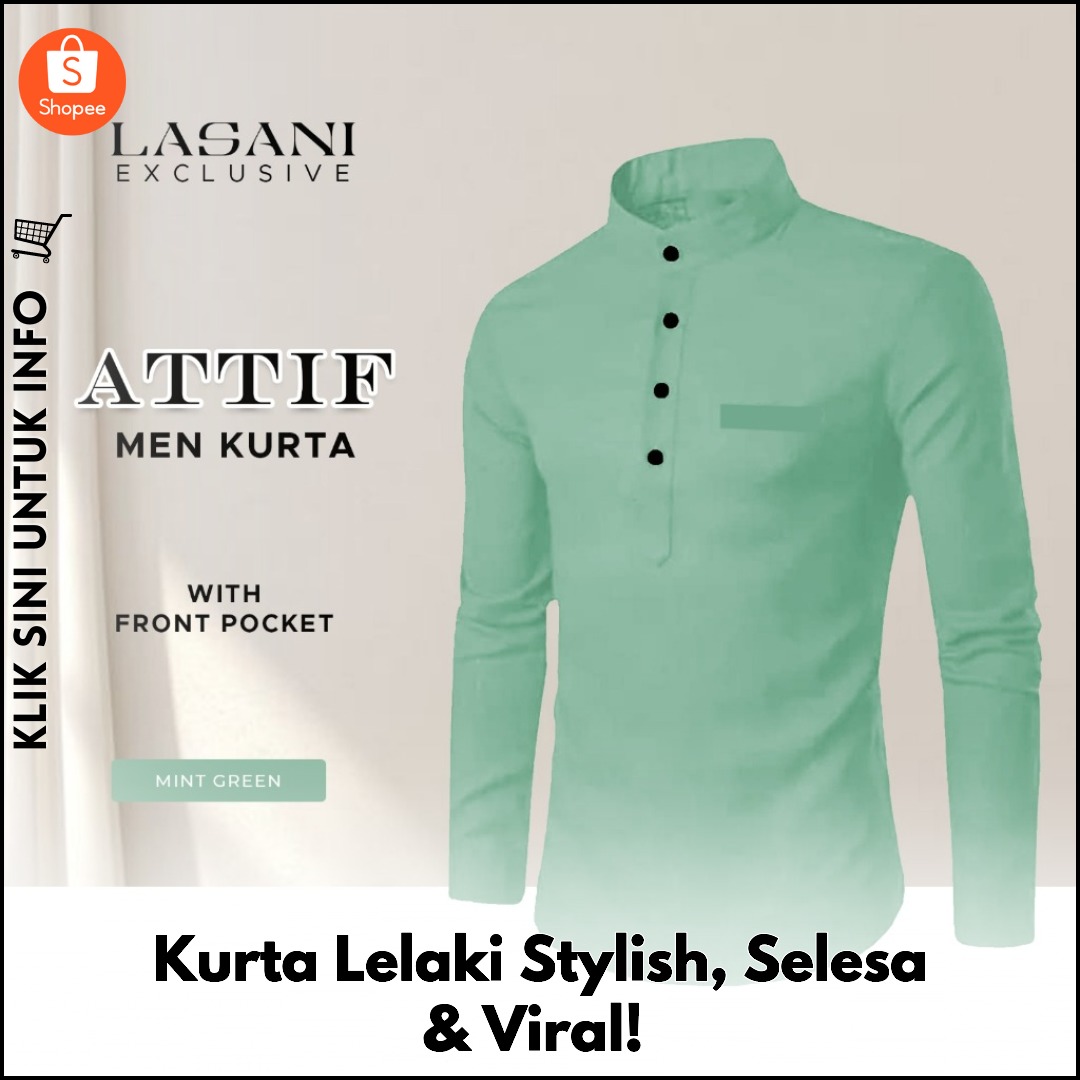 Kurta Lelaki Stylish, Selesa & Viral!