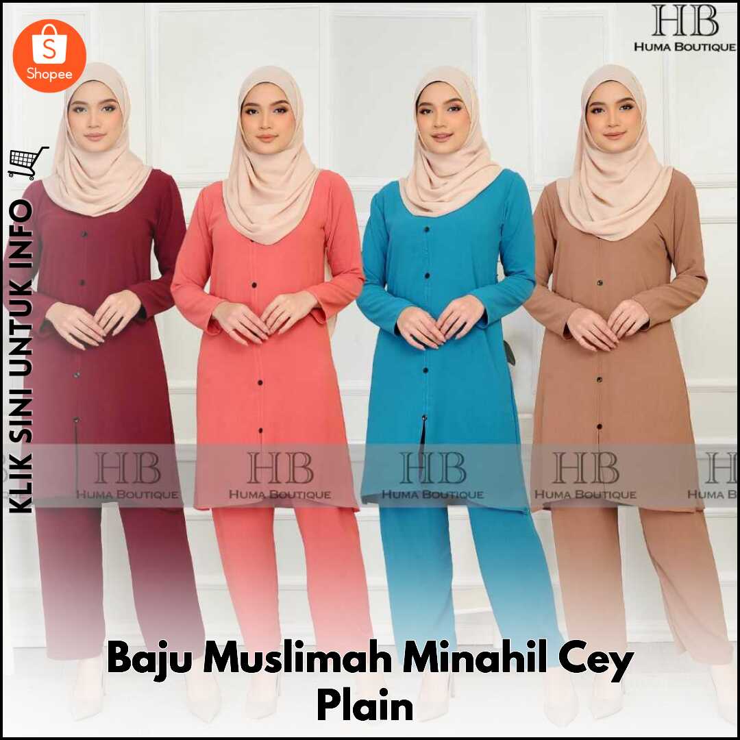 Baju Muslimah Minahil Cey Plain