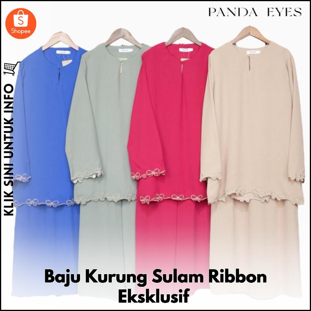 Baju Kurung Sulam Ribbon Eksklusif