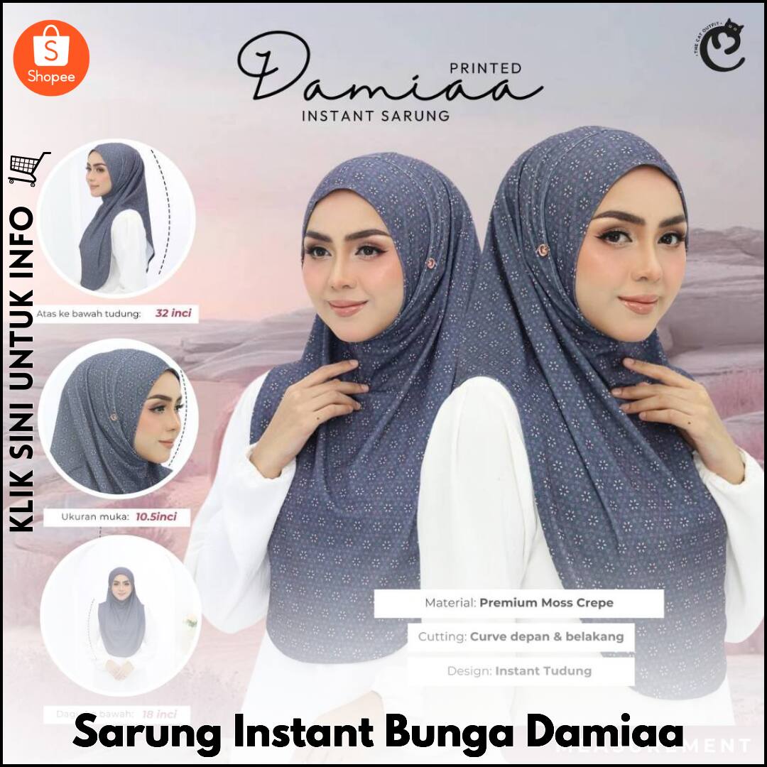 Sarung Instant Bunga Damiaa