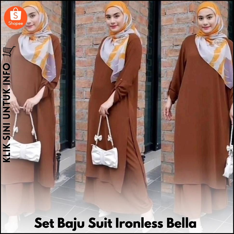 Set Baju Suit Ironless Bella