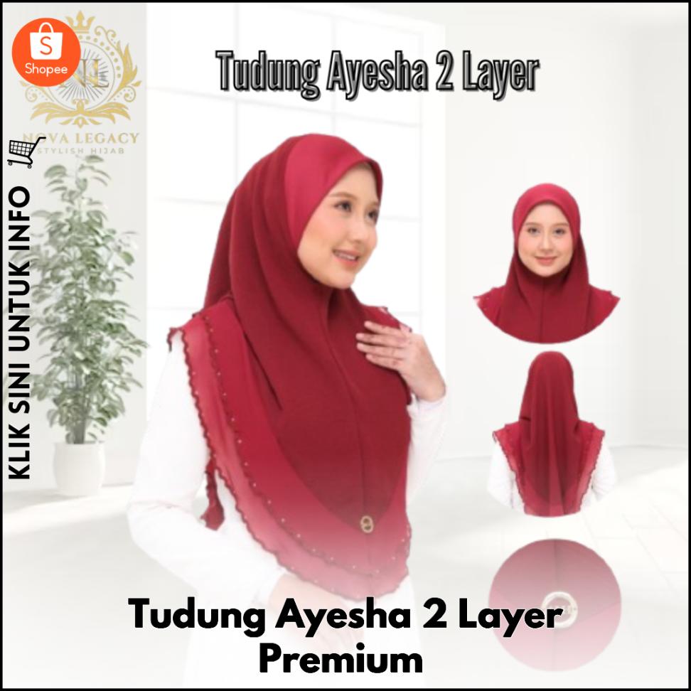 Tudung Ayesha 2 Layer Premium