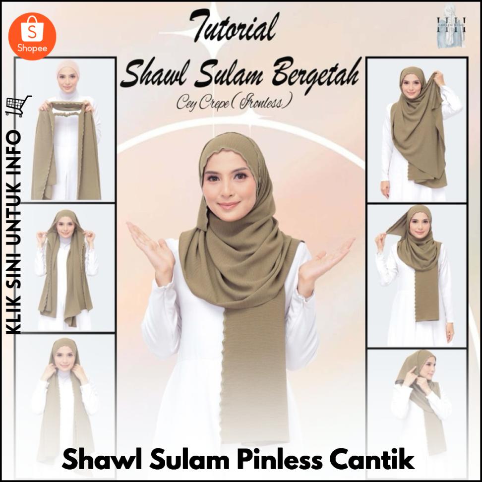 Shawl Sulam Pinless Cantik