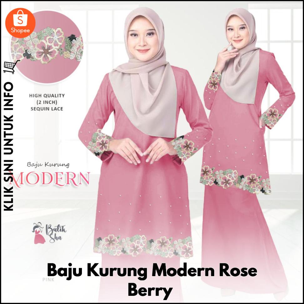 Baju Kurung Modern Rose Berry