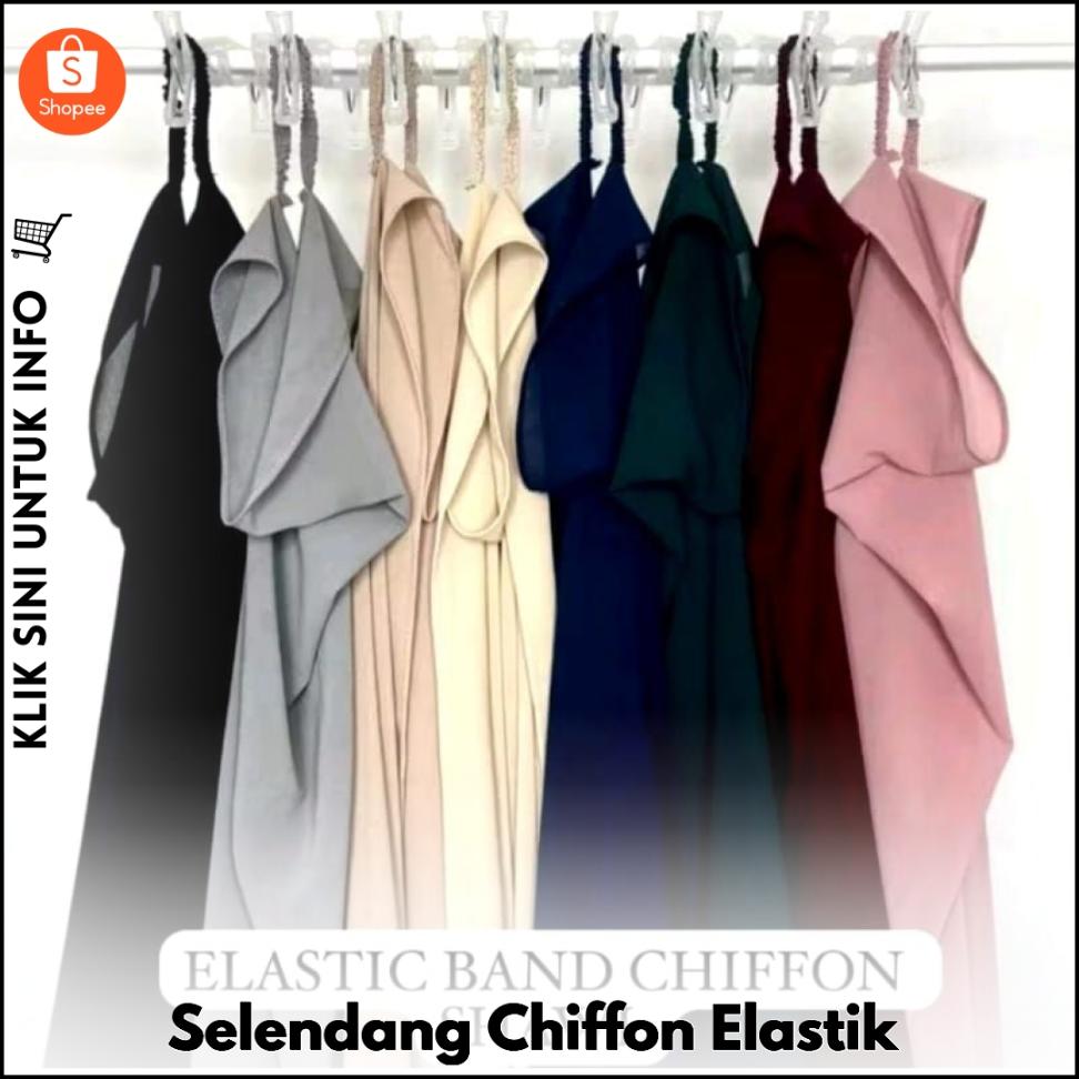 Selendang Chiffon Elastik