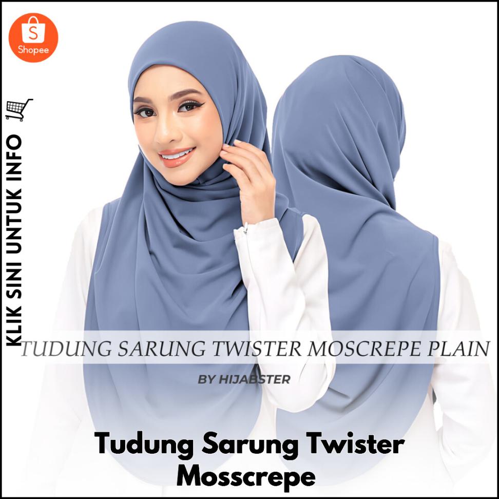 Tudung Sarung Twister Mosscrepe