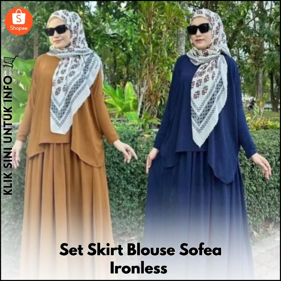 Set Skirt Blouse Sofea Ironless