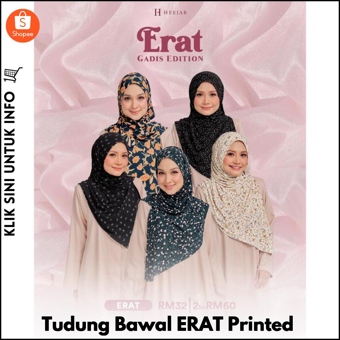 Tudung Bawal ERAT Printed