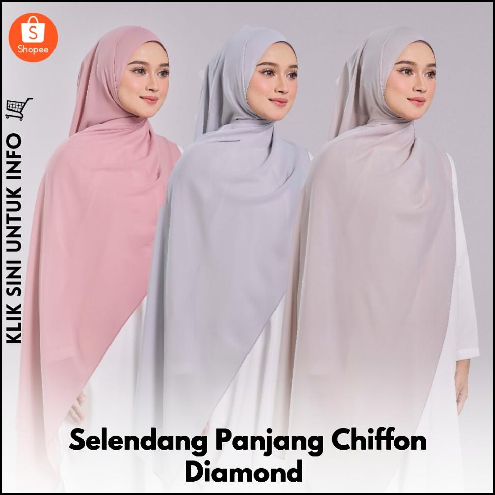 Selendang Panjang Chiffon Diamond