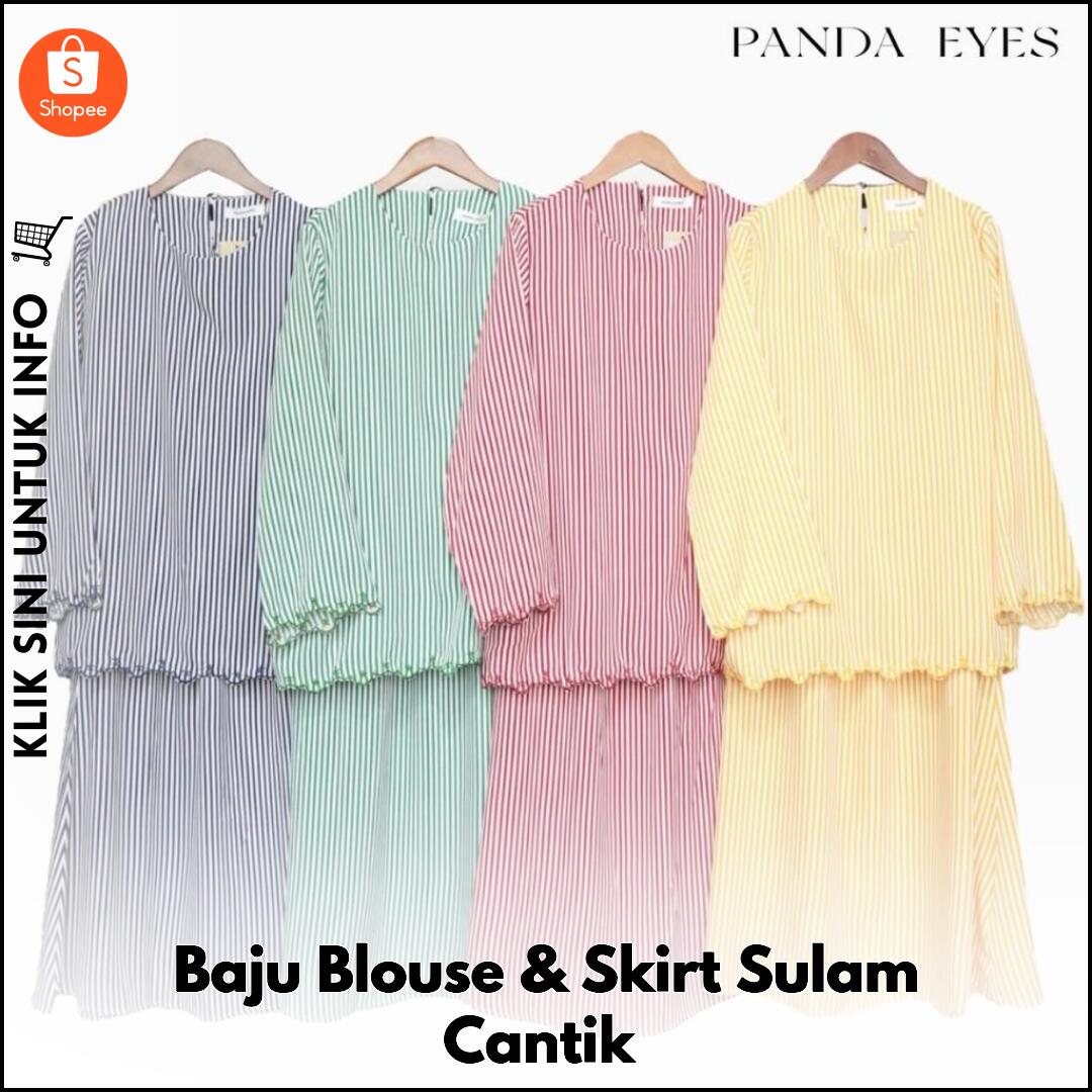 Baju Blouse & Skirt Sulam Cantik