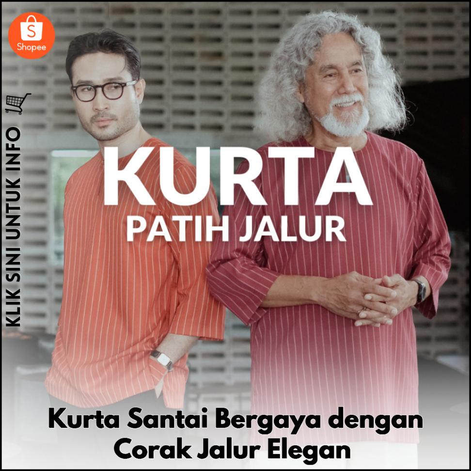 Kurta Santai Bergaya dengan Corak Jalur Elegan