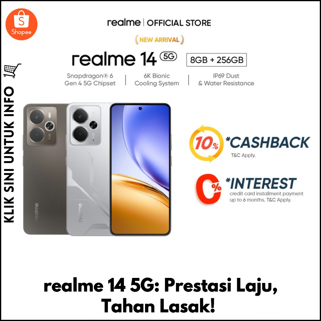 realme 14 5G: Prestasi Laju, Tahan Lasak!