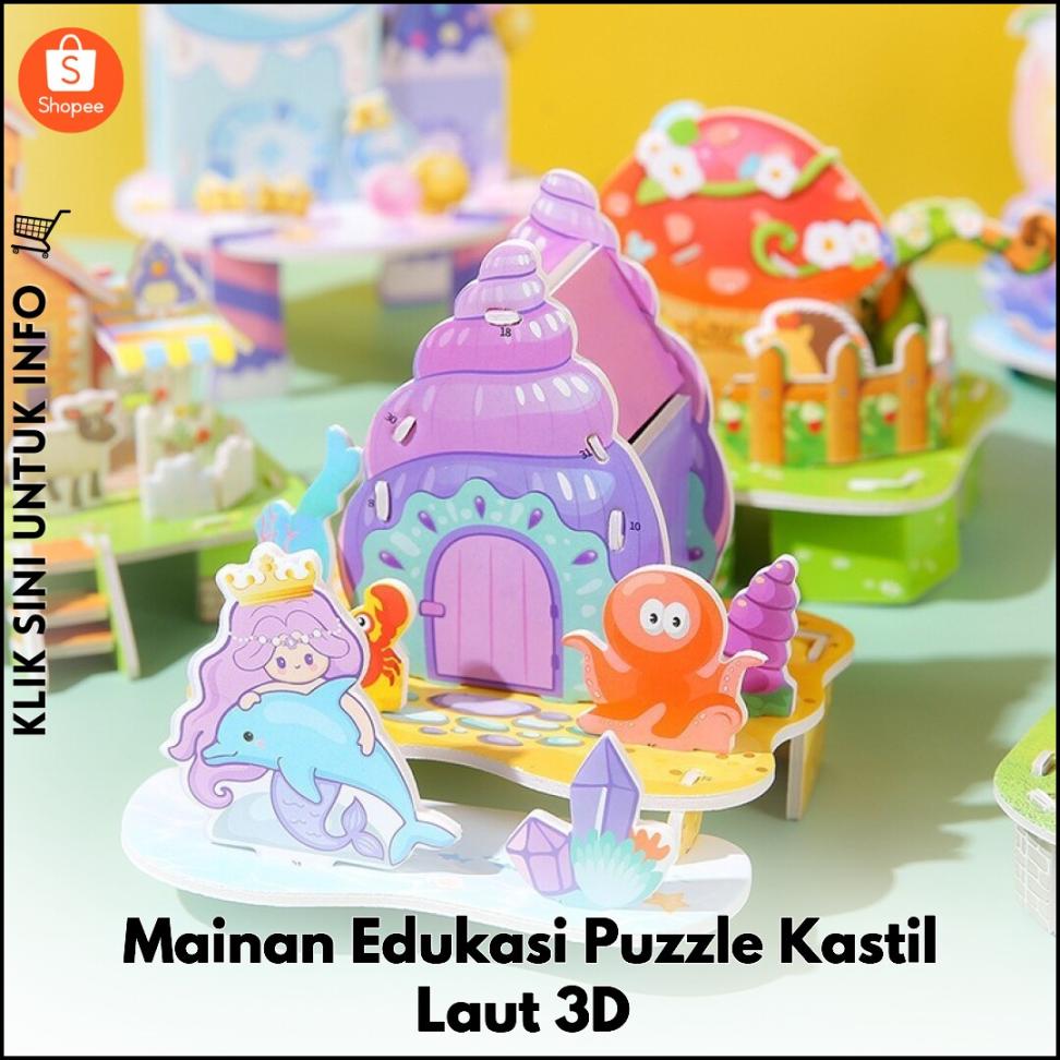 Puzzle 3D DIY Rumah Istana Laut