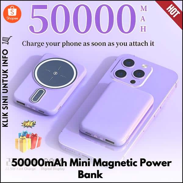 50000mAh Mini Magnetic Power Bank