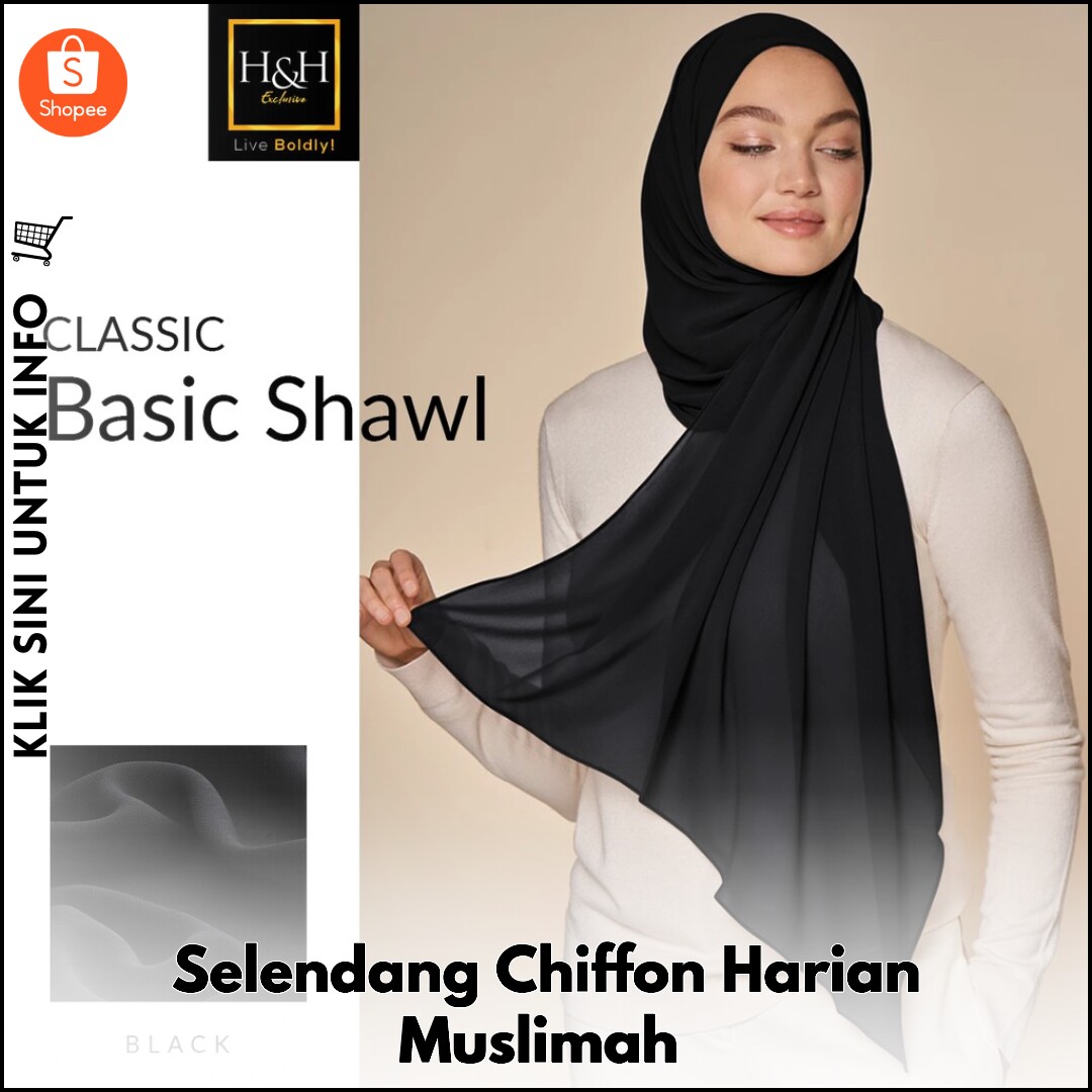 Selendang Chiffon Harian Muslimah