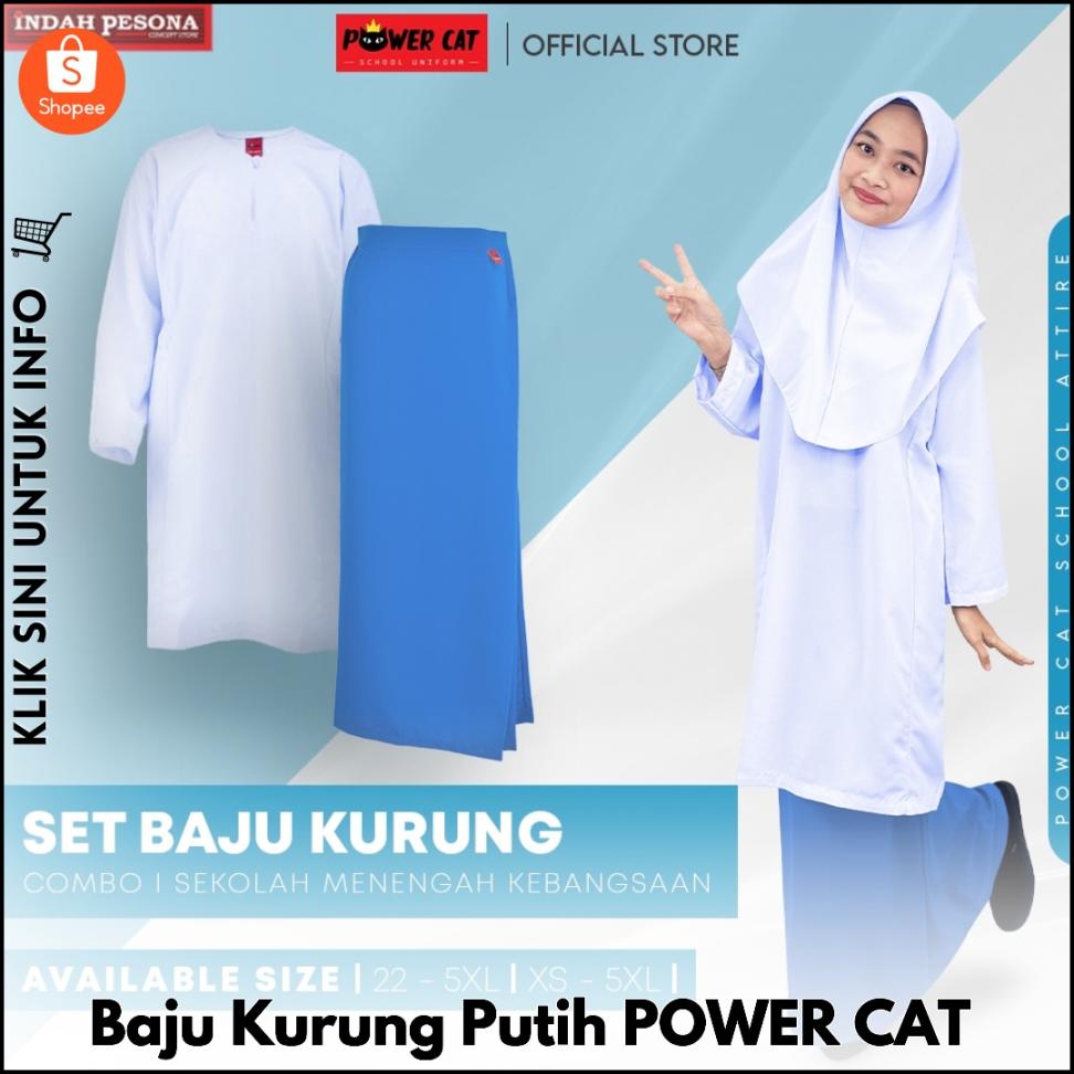 Baju Kurung Putih POWER CAT