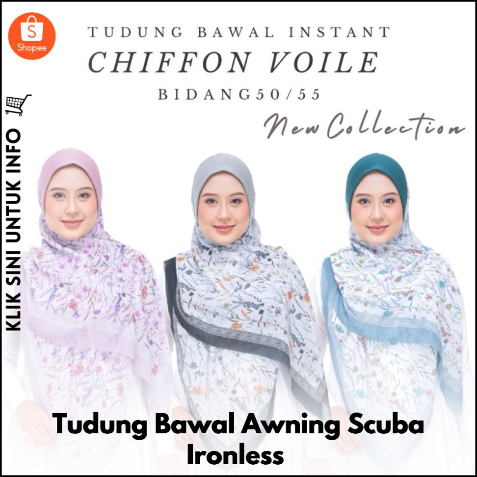 Tudung Bawal Awning Scuba Ironless