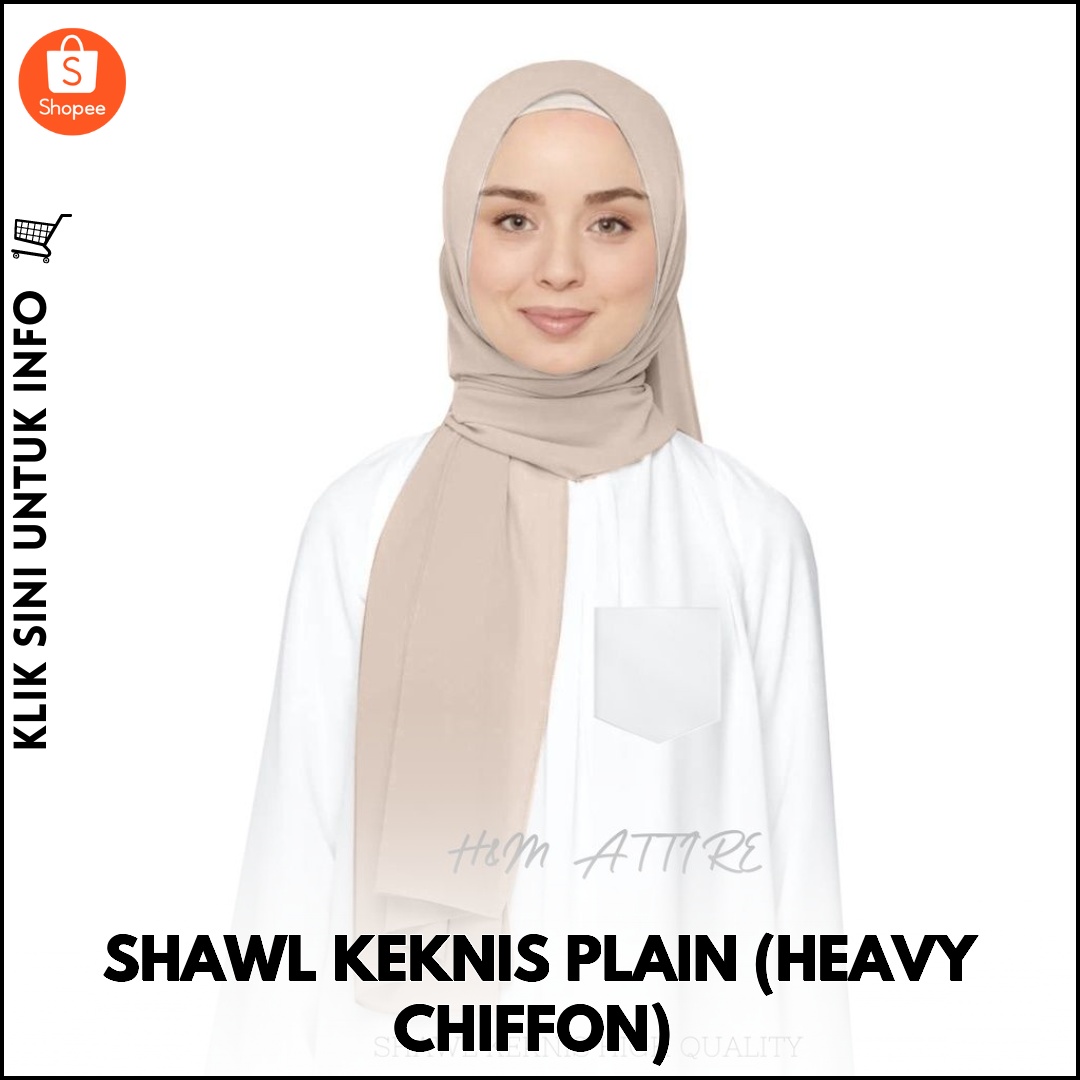 SHAWL KEKNIS PLAIN (HEAVY CHIFFON)