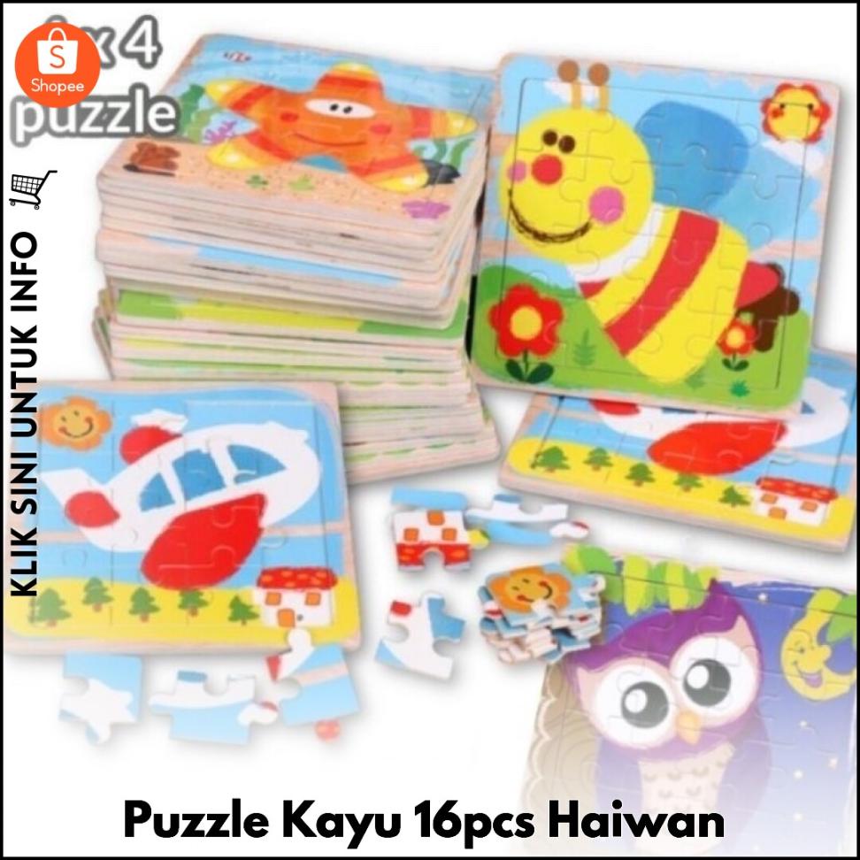 Puzzle Kayu 16pcs Haiwan