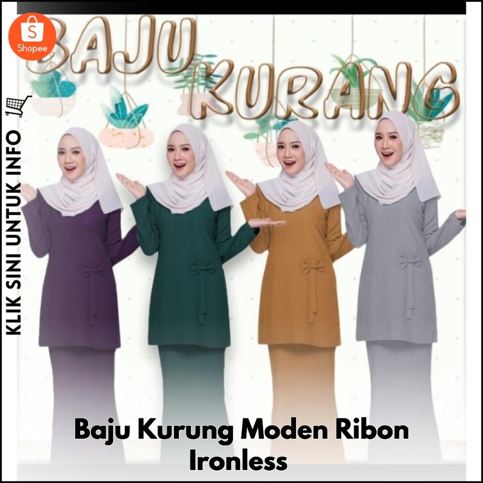 Baju Kurung Moden Ribon Ironless