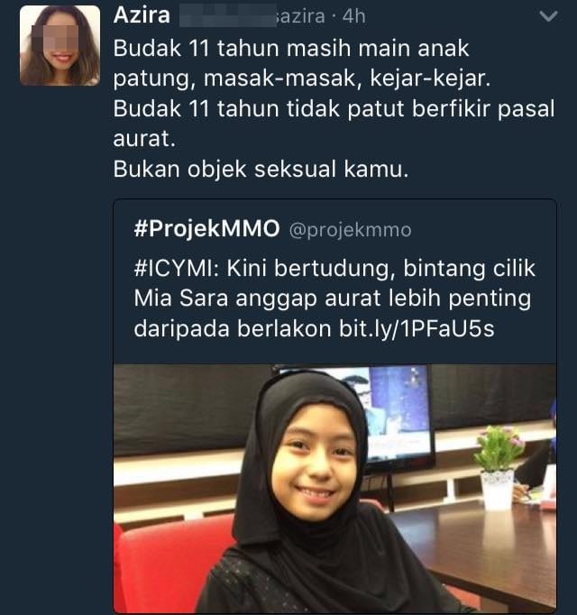 Wanita Dikecam Netizen Setelah Persoal Kenapa Mia Pakai Tudung Di Usia Muda