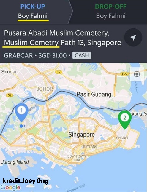 Pemandu Grab Singapura Kongsi Kisah Dapat Panggilan Pelanggan Minta Ambil Di Kawasan Kubur Jam 3 Pagi