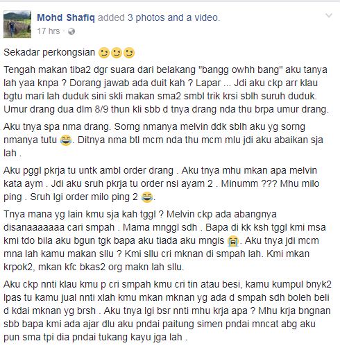 Belanja Dua Kanak-Kanak Lapar Makan, Lelaki Kongsi Pengalaman Getir Hidup Yang Perlu Dilalui Kanak-Kanak Lelaki Ini