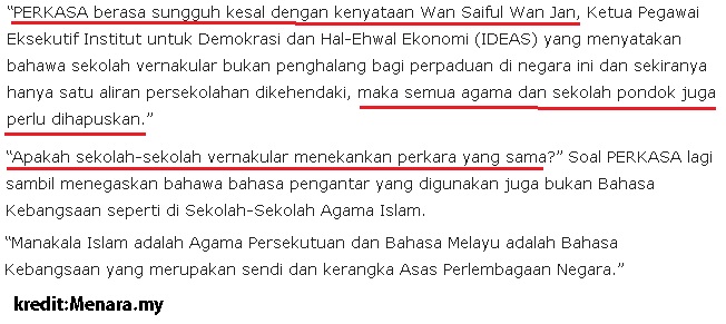 “Jika Sekolah Vernakular Dihapuskan, Sekolah Pondok Dan Agama Juga Perlu Dihapuskan Sama” – Wan Saiful