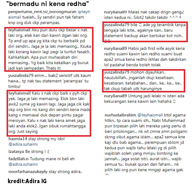 Adira Luah Rasa Sedih Di  Instagram,Komen Datin Red Pula Yang Jadi Bualan dan Perhatian Netizen