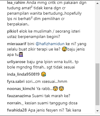 Isteri Hafiz Hamidun Dikecam Netizen Kerana Berpakaian Tidak Sesuai