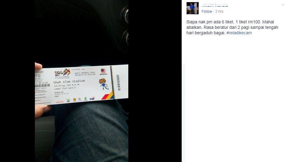 Netizen Kecam ‘Ulat Tiket’ Jual Pas Masuk Perlawanan Stadium Shah Alam LAPAN Kali Ganda Dari Harga Asal!