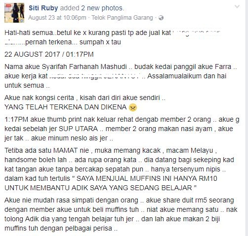 “Muffins Tu Ada Benda Yang Orang Islam Tak Boleh Makan..”, Gadis Dedah Sindiket Jual Muffin Konon Untuk Persekolahan Adik!