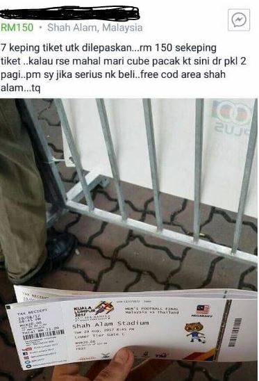 Netizen Kecam ‘Ulat Tiket’ Jual Pas Masuk Perlawanan Stadium Shah Alam LAPAN Kali Ganda Dari Harga Asal!