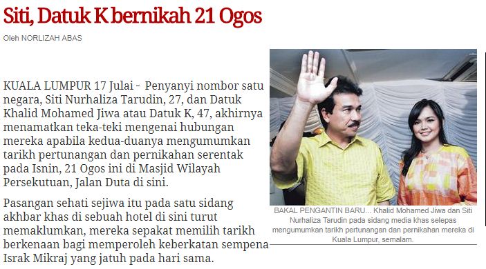 11 Tahun Hidup Bersama Datuk Khalid, Siti Nurhaliza Dedah Kunci Kebahagiaan Rumah Tangga!