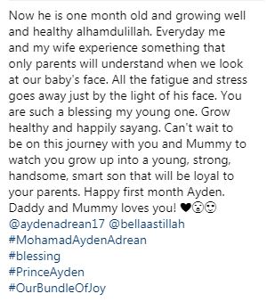 Aliff Aziz Dedah Wajah Anak Bersama Bella Astillah!