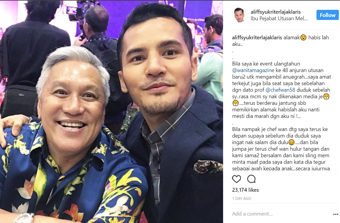 Dipertemukan Dalam Majlis, Aliff Syukri Geram Media Sengaja Letak Bersebelahan Chef Wan..