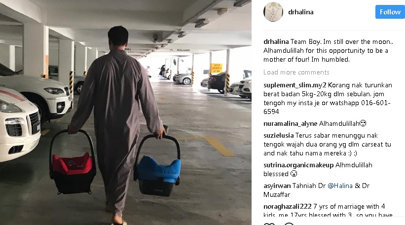 Inilah Dia Kembar Comel Yang Menyerikan Lagi Keluarga Datuk Dr Sheikh Muszaphar dan Isteri,Datin Dr Halina