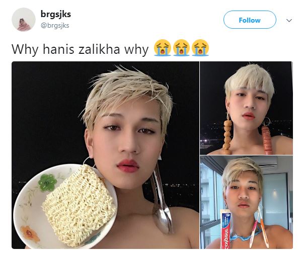 Ah, Sudah! Lelaki Mirip Hanis Zalikha Jadi Viral, Buat Gaya Pelik-pelik Dengan Makanan!