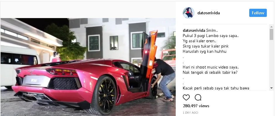 Merecik Habis !!!Inilah Dia Lamborghini Pink Ds Vida Yang Baru Sahaja Di Hantar Sampai Ke Rumah