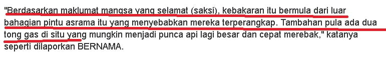 ‘Pelik Sebelum Ini Tiada Tong Gas, Madrasah Tak Benarkan Kami Memasak”-Pelajar Yang Selamat