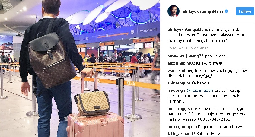 “Nak Merajuk Sebab Selalu Kena Kecam,Bye Bye Malaysia”-Aliff Syukri