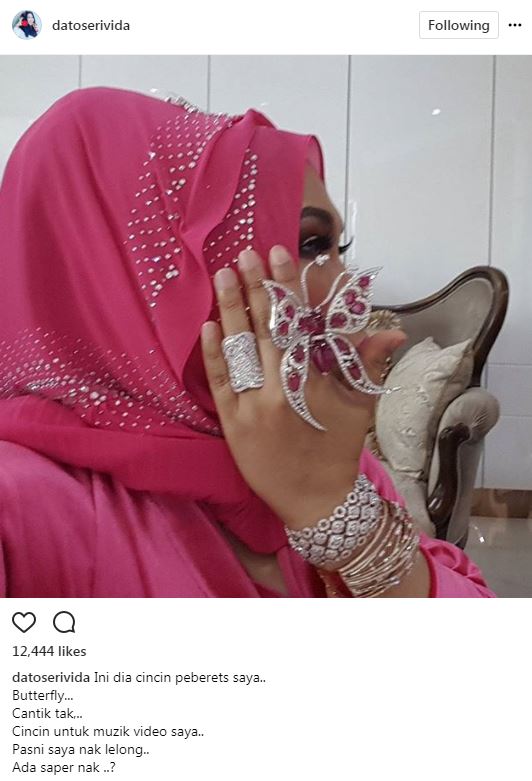 Terlajak Mewah, Datuk Vida Mahu Lelong Cincin RM400,000 Dalam Video I Am Me